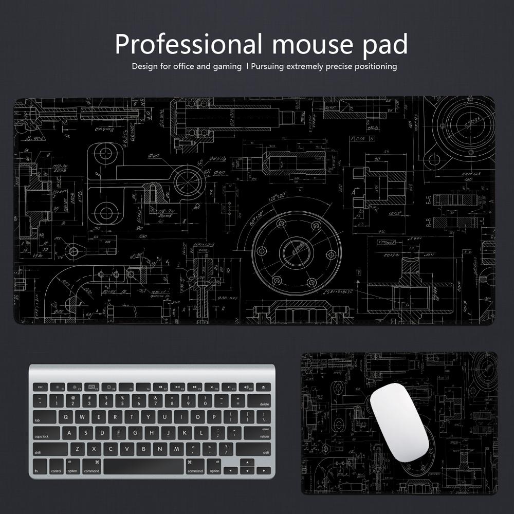 Gaming Accessories Drawing - แผ่นรองเมาส์ อุปกรณ์เสริมสำหรับเล่นเกม แผ่นรองเมาส์ขนาดใหญ่ HD XXL HYBXAXC