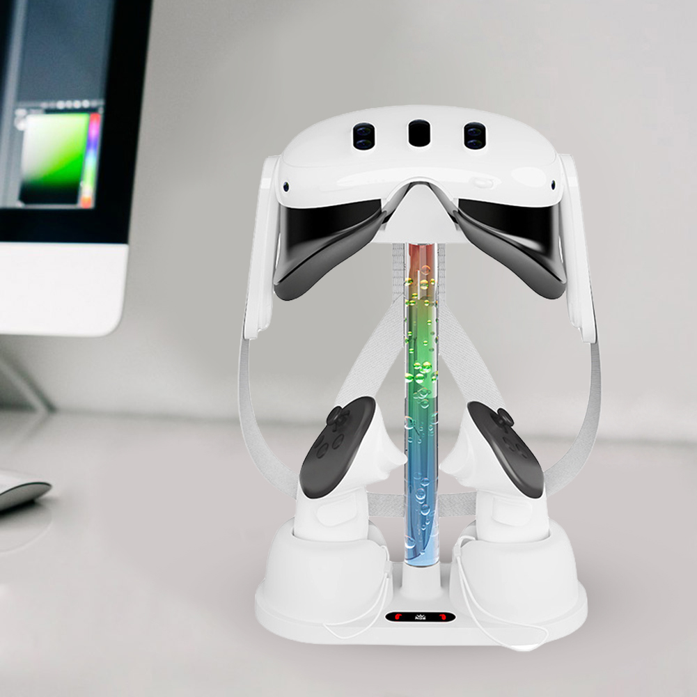 Headset Stand Rgb - แท่นวางคอนโทรลเลอร์พร้อมไฟ RGB สำหรับแว่น VR ฐานรองกันลื่นสำหรับเก็บแว่น VR