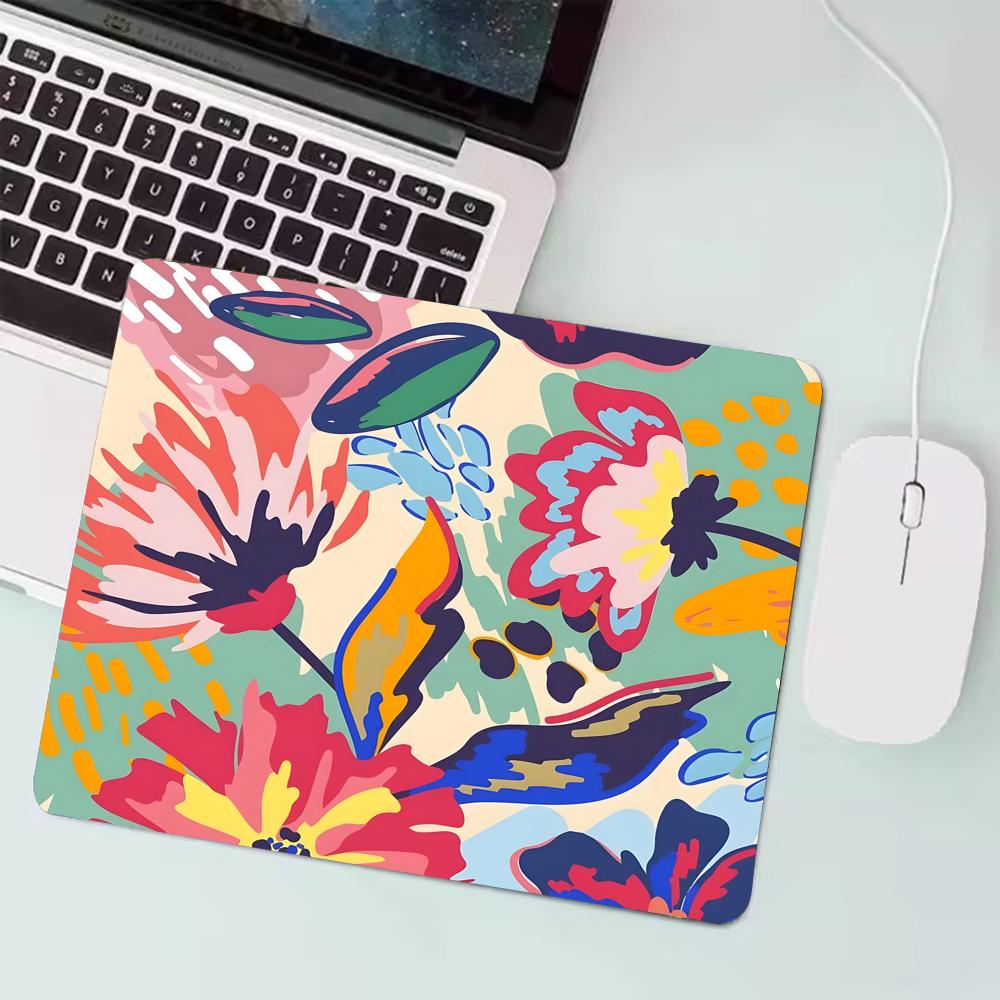 Gaming Accessories London - แผ่นรองเมาส์ลายตลาดดอกไม้ ปารีส ลอนดอน สำหรับคอมพิวเตอร์พีซี แล็ปท็อป ใช้เป็นแผ่นรองเขียนบนโต๊ะทำงาน