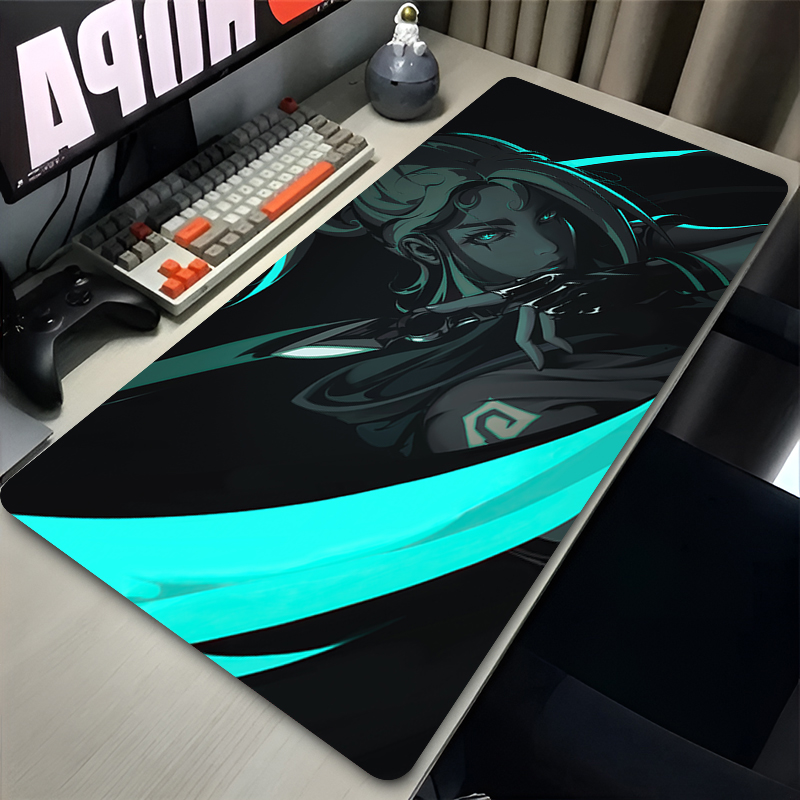 Gaming Accessories For Gaming Laptop - แผ่นรองเมาส์เกม Valorant Jett XXL อุปกรณ์เสริมสำหรับเล่นเกมสำนักงาน แผ่นรองคีย์บอร์ดสำหรับเกมเมอร์