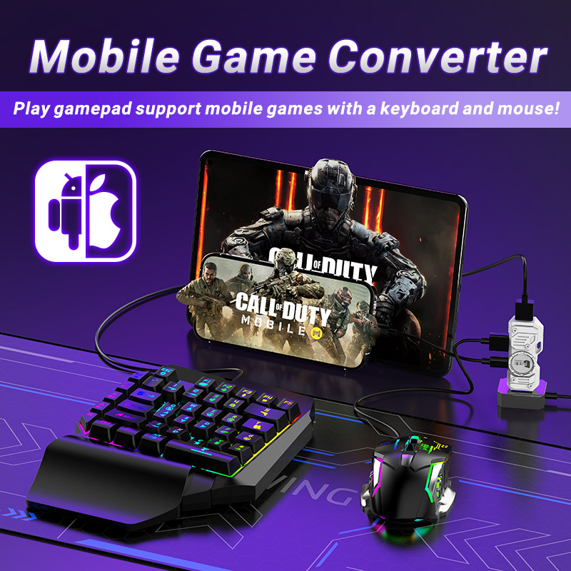 Gaming Accessories Combo - ชุดแปลงเกมมือถือ Mobilador Gamer Kit คีย์บอร์ดและเมาส์คอมโบ คีย์บอร์ดเกมมิ่ง