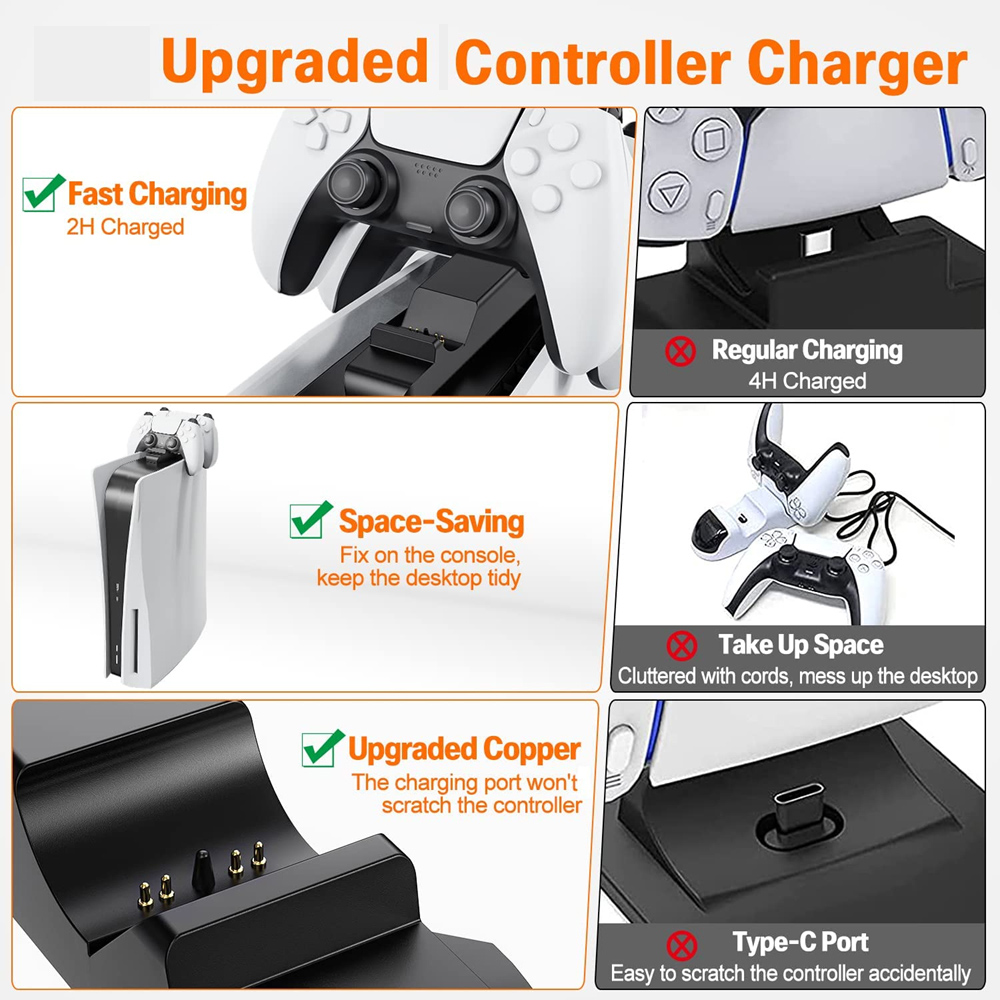แท่นชาร์จเร็วแบบคู่สำหรับตัวคว - Gaming Accessories Ps5 บทวิจารณ์และราคา