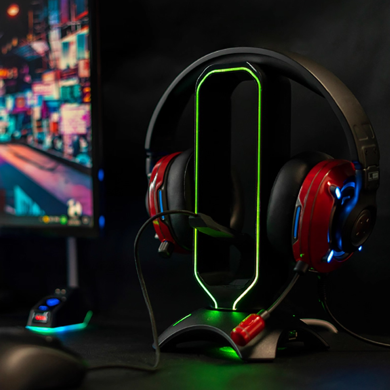 ขาตั้งหูฟัง RGB พร้อมที่ยึดสาย - Headset Stand Rgb บทวิจารณ์และราคา