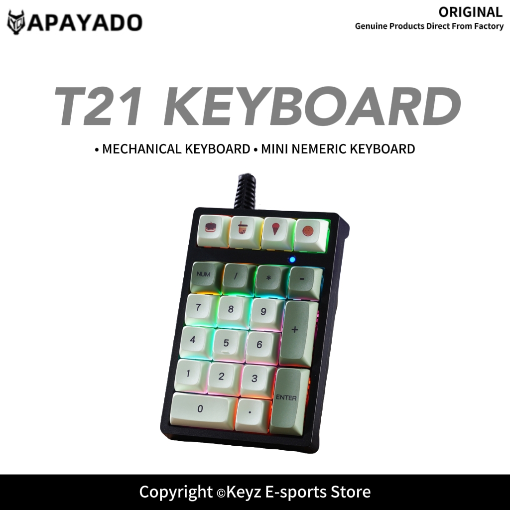 21-Key Mini Wired Keypad RGB B - Keyboard Numpad Separate บทวิจารณ์และราคา