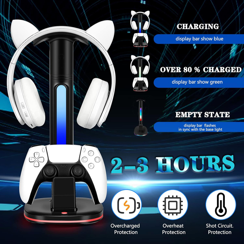 แท่นชาร์จคอนโทรลเลอร์พร้อมหูฟั - Headset Stand Rgb บทวิจารณ์และราคา