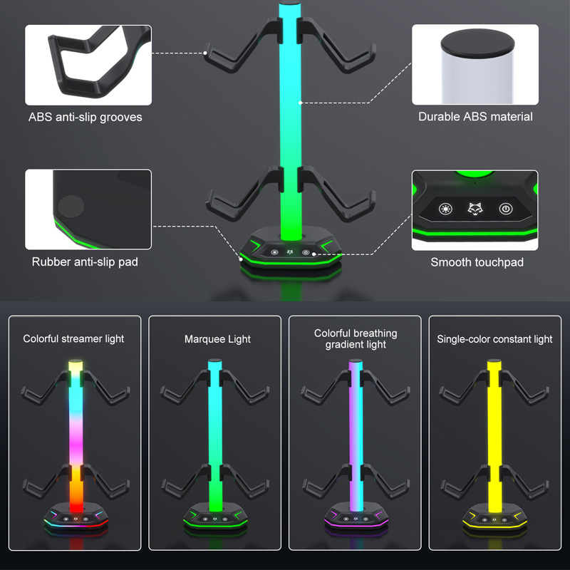 ขาตั้งหูฟังสำหรับเล่นเกม RGB ส - Headset Stand Rgb บทวิจารณ์และราคา