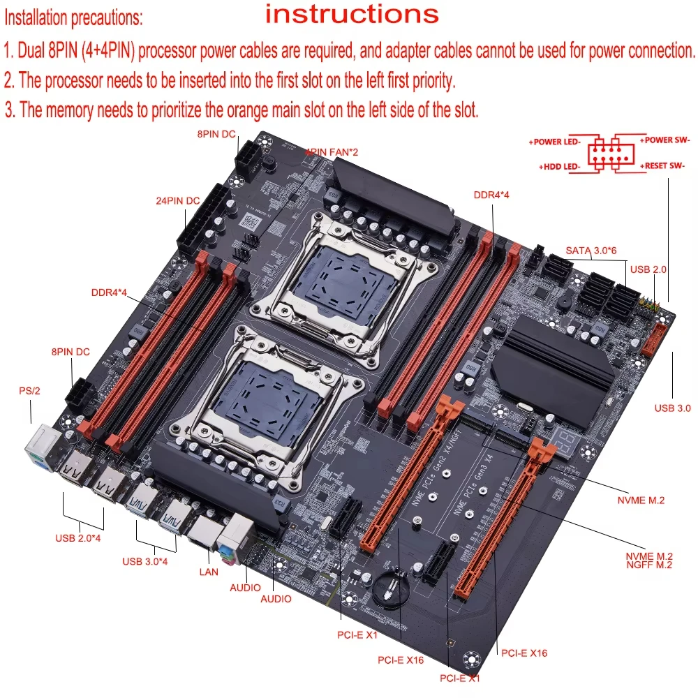 X99 ซีพียูคู่ SOYO ชุดเมนบอร์ด - Gaming Accessories Combo บทวิจารณ์และราคา